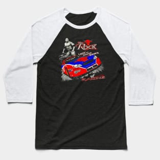 Retro 90s WWF Racing (The Rock) Baseball T-Shirt